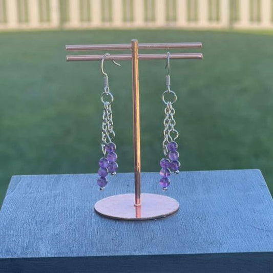 Amethyst Dangly Earrings